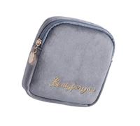 TINEASUR Portable Sanitary Towel Storage Pouch, Cotton Coin Purse with Zipper, Compact Wallet for Credit Cards and Napkins, for Travel and Office
