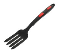 TINEASUR Portable Silicone Fork with Smooth Round Edges for Families and Kitchens, Wear-Resistant Ergonomic Kitchen Accessory, Healthy and Safe Black Household Salad Fork