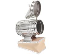 TINEASUR Portable Stainless Steel Bee Hive Smoker Mini Spout Beekeeping Tool with Heat Shield for Efficient Hive Smoking and Apiary Use - Single Unit