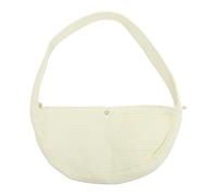 TINEASUR Portable White Canvas Cat Carrier Bag for Pets with Wear and Break Resistance, Crossbody Sling for Carrying Pets When You Go