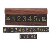 TINEASUR Price Tag Cube Price Display Blocks Jewelry Tags for Pricing Wooden Plastic Elegant Pricing Stand 2.48x0.98x0.59in Flexible Easy-to-Read Digital Bars for Jewelry Stores