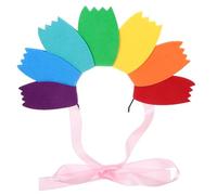 TINEASUR Rainbow Colorful Flower Headband for Women Eye-catching Hair Clasp Headdress for Festivals Parties Birthdays Cosplay Accessory for Fun Style