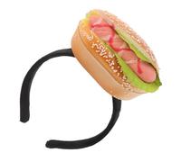 TINEASUR Realistic Hamburger Hot Dog Headband Lightweight Elastic Fit Halloween Party Hairband Birthday Costume Photo Accessory