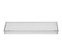 TINEASUR Rectangular Glass Paperweight for Chinese Calligraphy and Painting, Crystal Calligraphy Paper Weight for Office Desk and Writing Practice, Long Glass Ruler Paper Weight Ornament