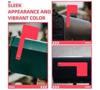 TINEASUR Red Acrylic Mailbox Flag Replacement Mailbox Decor with Easy Installation for Outdoor Wall-mount Visible Signal Reminder for Mail
