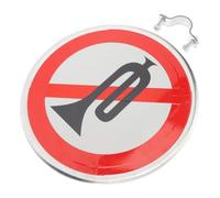 TINEASUR Reflective No Horn Sign Aluminium Sheet for Warning and Yard Decoration, Practical and Easy to Clean Outdoor Safety Sign for Private Places and Shopping Malls
