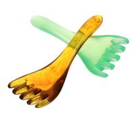 TINEASUR Resin Beeswax Massage Combs Comfortable Scalp Tool Random Color 2pcs Hand-Carved Comfortable Scalp Tool for Outdoor Use and Family Relaxation