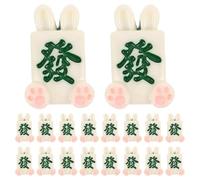 TINEASUR Resin Mahjong Charms Set for Easy Necklace Making Supplies and Crafts 20pcs with Cartoon Animal Shapes Unique Design for Versatile Use in Scrapbooking and Hair Clip Making