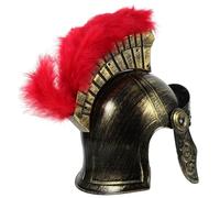 TINEASUR Roman Soldier Hat with Golden Lion Helmet Design, Lightweight Plastic Material, Odour Free and Good Workmanship, for Theatrical Production Props and Festival Use, for Men’s Middle
