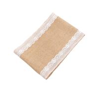 TINEASUR Simple Material Runner Lace Decor a for Table Jute Wedding Featuring Sturdy Elegant Lace Design , for Creating a Happy Atmosphere and Party Use , at Picnics and Parties