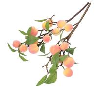 TINEASUR Simulation, 2pcs Fruit Artificial Peach Branches Tree in Pink Decorative and Lifelike Foamed Material Decor or for Coffee Shop Office Home