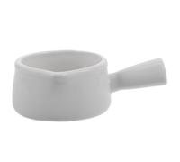 TINEASUR Small Ceramic Milk Creamer Pitcher with Ergonomic Handle 60ml Capacity Multi-use White Sauce Dipping Bowl for Food Prepping and Gatherings Stylish and Elegant Design