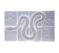 TINEASUR Snake Shaped Silicone Epoxy Casting Mold for Necklace Pendant Charm Flexible and Easy to Clean DIY Crafts Mold White Reusable for Jewelry Making