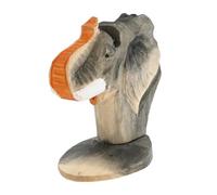 TINEASUR Solid Wood Animal Shape Glasses Holder Elephant Eyeglasses Rack Carved Multi-purpose Sunglasses Display Stand Decorative Wooden Spectacle Bracket for Home Office