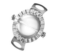 TINEASUR Stainless Steel Dumpling Maker Mold with Dough Pressing Function for Home Kitchen, Easy to Use Ravioli Mold Dumpling Making Tool in Silver