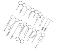 TINEASUR Stainless Steel Long Dangle Hoop Earrings Set Tiny Hoops Jewelry with Chain Design for Multiple Piercings Elegant and Versatile Accessories for Women