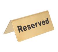 TINEASUR Stainless Steel Reserved Table Sign for Weddings Elegant Gold Reserved Seating Card for Restaurant Banquets Parties Indoor Outdoor Table Holder