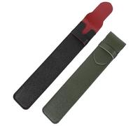 TINEASUR Stylus Pen Protective Sleeve with Cap for Digital Pencil 2pcs, Pvc Stylus Cover Set in Black Red and Dark Green Grey, Compatible Touch Pen Protector for Tablet Accessories