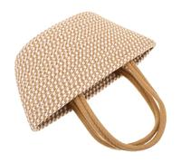 TINEASUR Summer Woven Beach Bag for Women Lightweight Cotton Thread Tote with Spacious Design and Unique Shape, Handwoven Artistry for Seaside Strolls and Casual City Walks