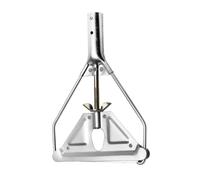 TINEASUR Triangle Iron Mop Replacement Base Efficient Tight and Secure Clamp Silver Mop Head for Floor Cleaning