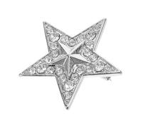 TINEASUR Vintage Alloy Star Brooch Pin with Rhinestones for Women Stylish Lapel Pin for Jackets Scarves and Clothes Decor Unique Fashion Accessory for Any Outfit