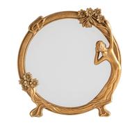 TINEASUR Vintage Oval Woman Makeup Mirror Delicate Retro Tabletop Small Desk Mirror for Bedroom Dressing Table for Personal Care