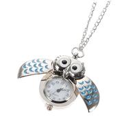 TINEASUR Vintage Owl Pocket Watch Pendant Necklace Quartz Movement Unique Cartoon Design for Women for Christmas Parties and Everyday Wear