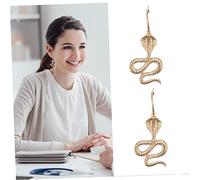 TINEASUR Vintage Snake Shaped Dangling Earrings for Women Unique Golden Ear Pendants with Moving Chain Design Stylish Retro Jewelry to Enhance Feminine Charm and Attention