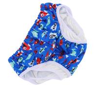 TINEASUR Washable Swim Diaper Pants for Boys in Blue, Leakproof Nylon Material with Adjustable Design, Suitable for Summer Swimming and Training, Fits 7-13kg Infants