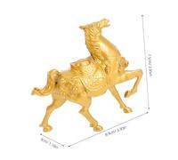 TINEASUR Wealthy Zodiac Horse Statue Metal Ornament with Stable Base Sleek Zinc Alloy Sculpture for Home Office Decor Traditional Chinese Animal Figurine for Living Desktop Display