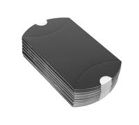 TINEASUR Wedding Candy Boxes Pillow Shape Paper Storage Case for Marriage and Important Occasions 50pcs Black