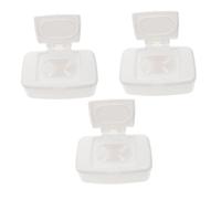 TINEASUR Wet Wipes Holder Baby Tissue Case 3pcs Small Baby Tissue Case Wipes Container Refillable Pp Material Healthy No Strange Smell Travel and Stroller Use