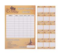 TINEASUR Wine Tasting Feedback Cards Elegant Paper Scorecards and Efficient Feedback Collection 30pcs with Data-Driven Insights for Wine and Classy Gatherings