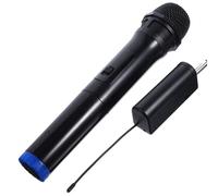 TINEASUR Wireless Microphone Handheld Mic with Super Long-distance Reception Plastic Body Black Wireless Connection for Stage Performance and Dance Events