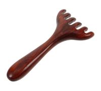 TINEASUR Wood Foot Massage Rake with Six Claws and Extended Handle for Acupoint Stimulation and Travel Use Creative Exquisite Design
