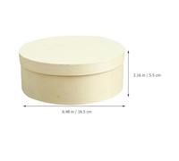 TINEASUR Wooden Candy Box with Lid for Storing Candies and Small Items, round Shape, Simple and Elegant Appearance, for Wedding Favour or Party Gift Packing