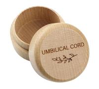 TINEASUR Wooden Newborn Umbilical Cord Box with Unique Sealing Design and Compact Size, Small Keepsake Box for Baby Shower Present, for Boys and Girls Memory Storage