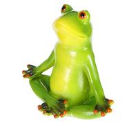 TINEASUR Yoga Frog Ornament Resin Desktop Toy Adorable Decor Frog House for Garden Frog Garden Ornaments