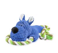 TINEPRY Dog Toys for Large Dogs Aggressive chewers, Puppy Toys with Crinkle Paper, Plush Squeaky Tug of War Chew Toy