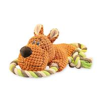 TINEPRY Squeaky Dog Toys, Plush Dogs Toy for Chewers Dog Toys with Crinkle Paper and Squeaker Tug of War Dog