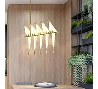 Tiners Nordic Personality LED Lights Modern Creative Paper Crane Modelling Bird Chandelier Suitable for Living Room Bedroom Children's Room