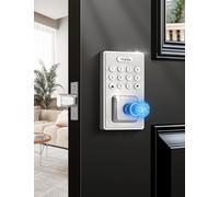 Tinewa Smart Locks for Front Door - Satin Nickel Keyless Entry Door Lock Deadbolt, Electronic Digital Keypad Deadbolt with Fingerprint, APP Control, Easy Installation, Home Security