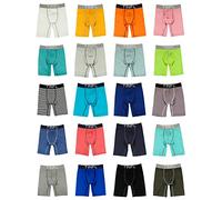 TINFL 8-16 Years Big Boys 100% Cotton Long-Leg Boxer Briefs 3 Pack Wide Band Underwear Set, Hd Random 3set, Large