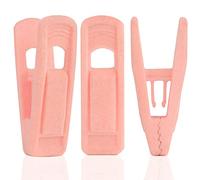 Tinfol Pink Velvet Hangers Clips Pack of 24, Pants Hangers Velvet Clips, Strong Finger Flocked Clips Perfect for Use with Slim-line Clothes Velvet Hangers