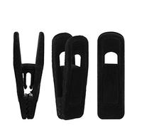 Tinfol Velvet Hangers Clips, 24 Pack Black Pants Hangers Clips, Strong Finger Flocked Clips Perfect for Use with Slim-line Clothes Velvet Hangers