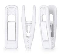 Tinfol White Velvet Hanger Clips, 80PC Pants Velvet Clips, Clothes Hanger Clip Clothes Pin, Strong Finger Flocked Clip Perfect for Slim-line Clothes Velvet Hangers