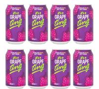 Ting Carbonated Grapefruit Beverage 8 x 330ml - Lightly Sparkling Refreshing Drink (Ting Grape Soda 8 x 330ml)