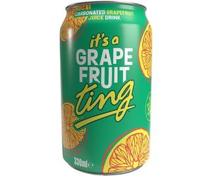 Ting Zesty Fruit Fizz Sparkling Grapefruit Drink, 24 x 330 ml