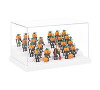 Tingacraft Acrylic Display Case (24.2 x 15.7 x 13 cm) Perspex Box for Minifigures, White
