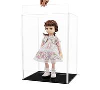 Tingacraft Acrylic Display Case Box: 37x30x51 cm Tall Perspex Showcase for 18 20 inch Collectibles Dolls 50cm, Assembly Required